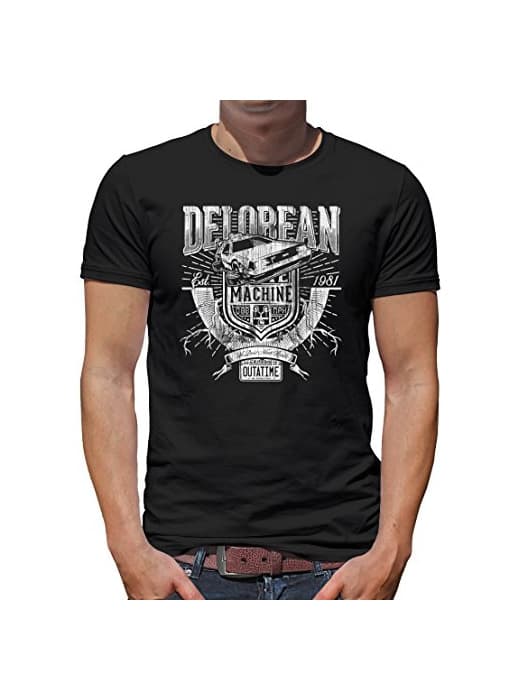 Fashion TLM Delorean Máquina Outatime Camiseta para hombre T-Shirt XXXL negro