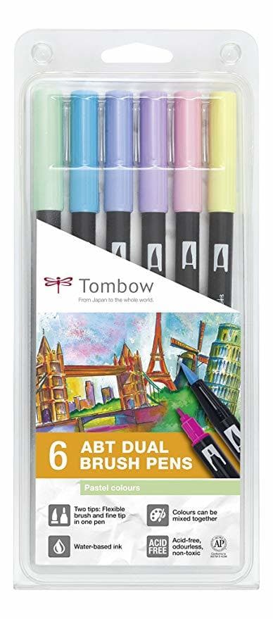 Product Set De 6 Rotuladores Dual Brush Colores Pastel Tombow https