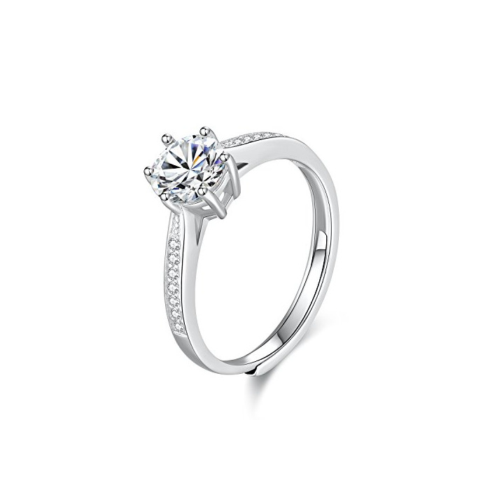 Fashion WHCREAT Anillo de Plata Sterling 925 para Mujer