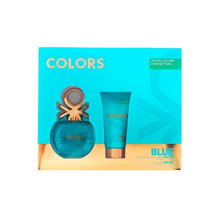 Belleza Benetton Colors Blue Set de Agua de Colonia y Loción Corporal