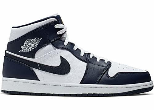 Fashion Nike Air Jordan 1 Mid, Zapatos de Baloncesto para Hombre, Blanco