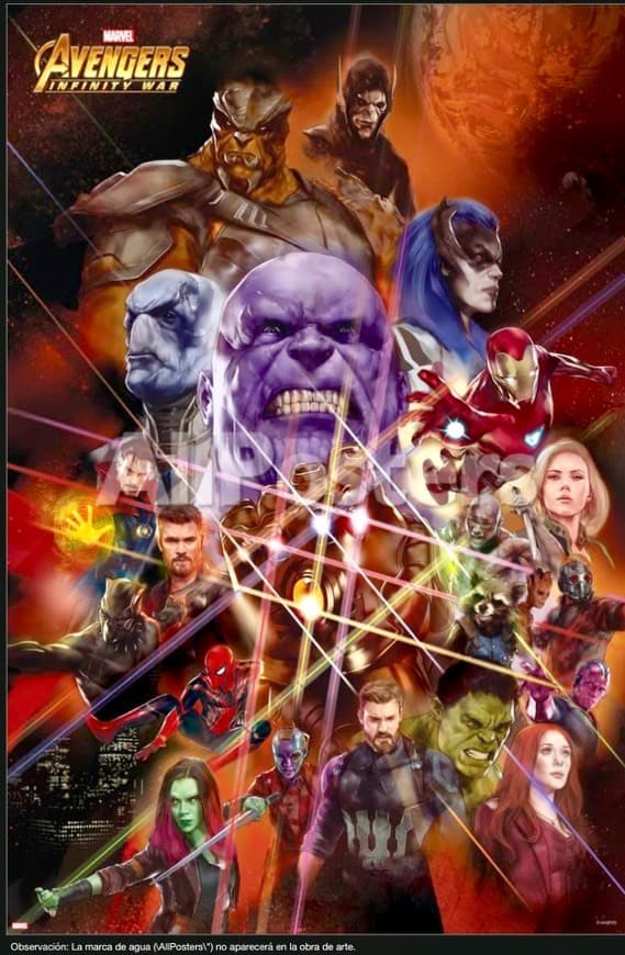 Producto Poster Avengers: Infinity War