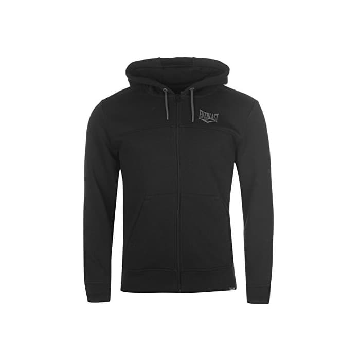 Fashion Everlast Hombre Sudadera con Capucha Cierre de Cremallera Negro M