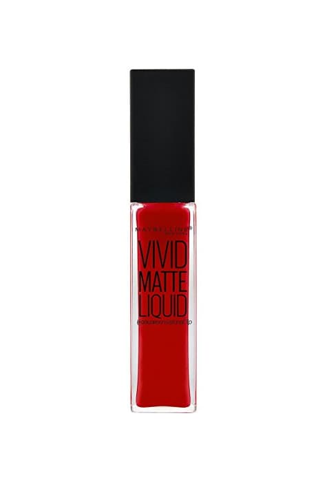 Beauty Maybelline Color Sensational Vivid Matte Liquid 35 Rebel Red barra de labios