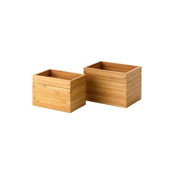 Elemento de la categoría hogar Ikea DRAGAN Box Set de bambú para baño Set Juego de 2 Cajas