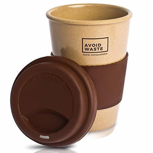 Home Avoid Waste - Vaso café SOSTENIBLE para llevar hecha de cáscara de