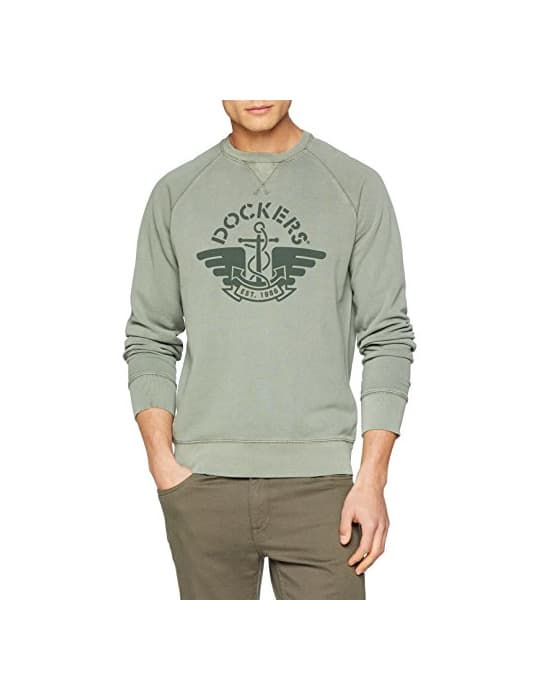 Fashion Dockers Crewneck Graphic Sweatshirt Gmd, Sudadera para Hombre, Azul