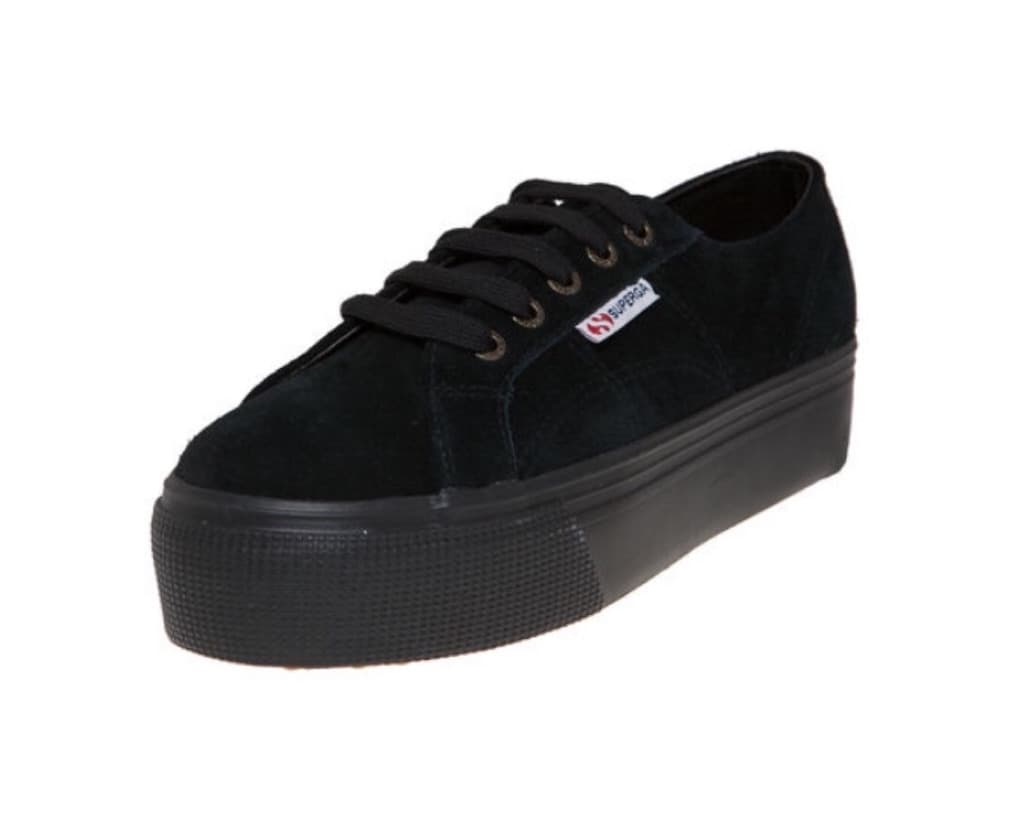 Fashion Superga 2790-suew, Sandalias con Plataforma para Mujer, Negro