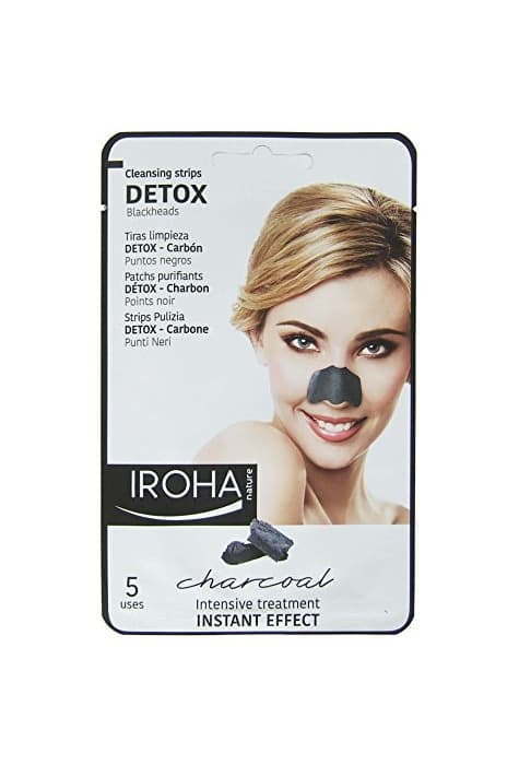 Belleza Iroha Detox Charcoal Tiras Limpiadoras Purificantes para la Nariz