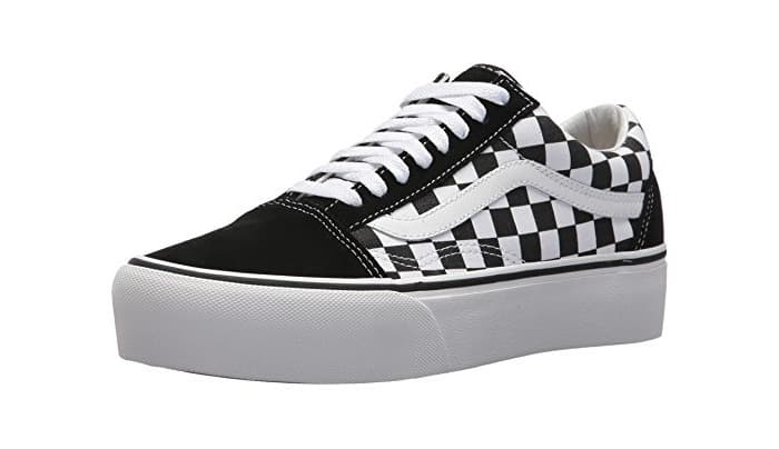 Fashion Vans Old Skool Platform Calzado Checkerboard