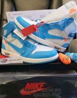 Fashion NIKE - Air Jordan 1 X Off Blanco NRG UNC Hombre, Azul