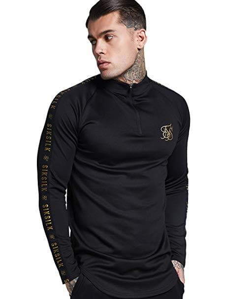 Moda Sik Silk Hombre Cartel Poly Sudadera con Capucha