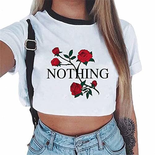 Fashion Flyself Mujer Riverdale Crop Top Camiseta Impresión Manga Corta Verano Camiseta Tops