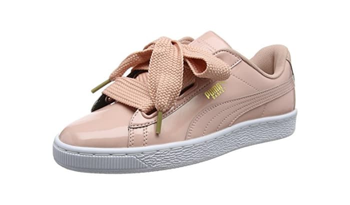 Moda Puma Basket Heart Patent Wn's, Zapatillas para Mujer, Beige