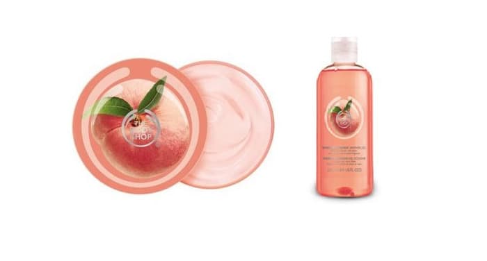 Product El cuerpo Shop viñedo Peach Duo cuerpo mantequilla y Gel de ducha