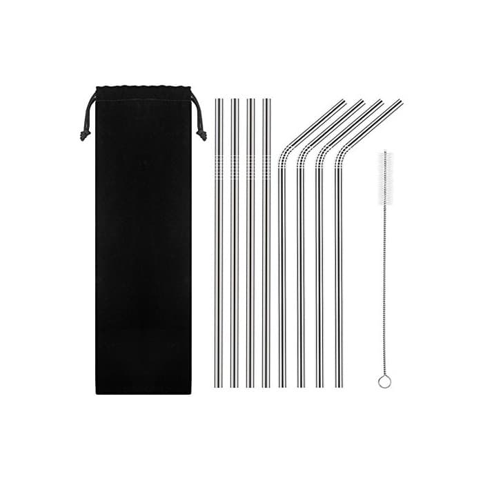 Home Stainless Steel Straws, 10.43 Long Length Drinking Straw Fits for 30 oz