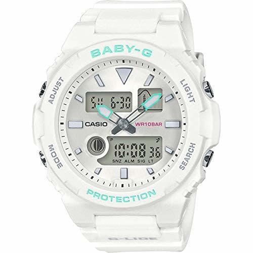 Moda Casio Reloj Analógico-Digital para Mujer de Cuarzo con Correa en Plástico BAX-100-7AER