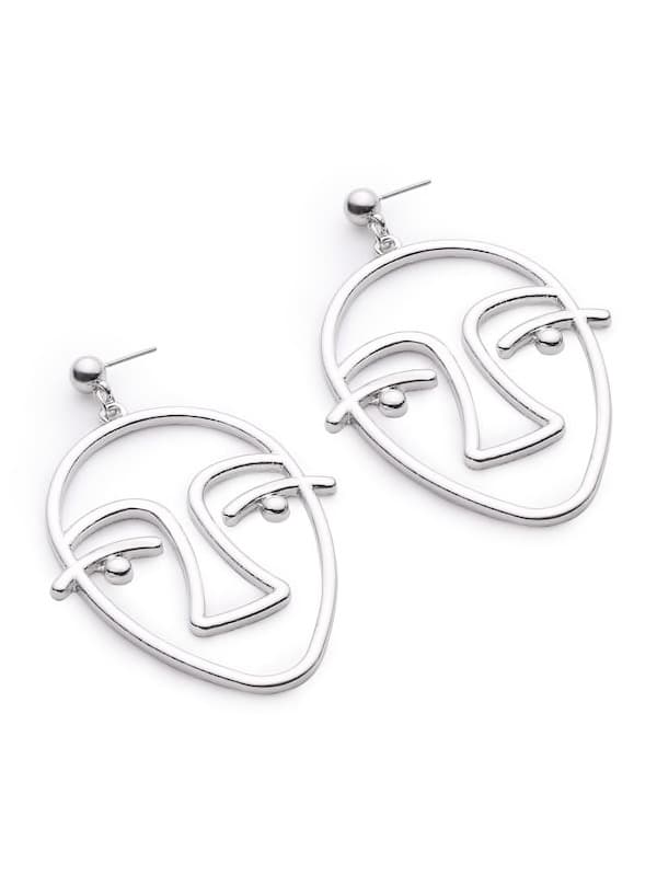 Fashion Pendientes con forma de cara 