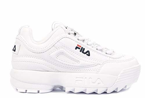 Fashion FILA 1010567 Disruptor Kids Zapatillas DE Deporte Junior Unisex White 29