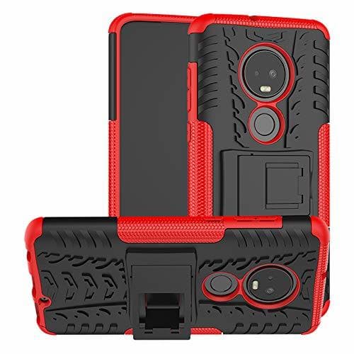 Electronic LFDZ Motorola G7 Funda, Soporte Cáscara de Doble Capa de Cubierta Protectora