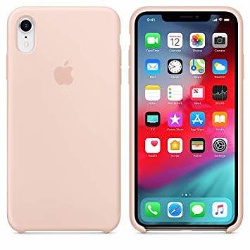 Electrónica Desconocido Funda para iPhone XR, Silicona Amarillo Pastel Logo Apple, Carcasa Silicona