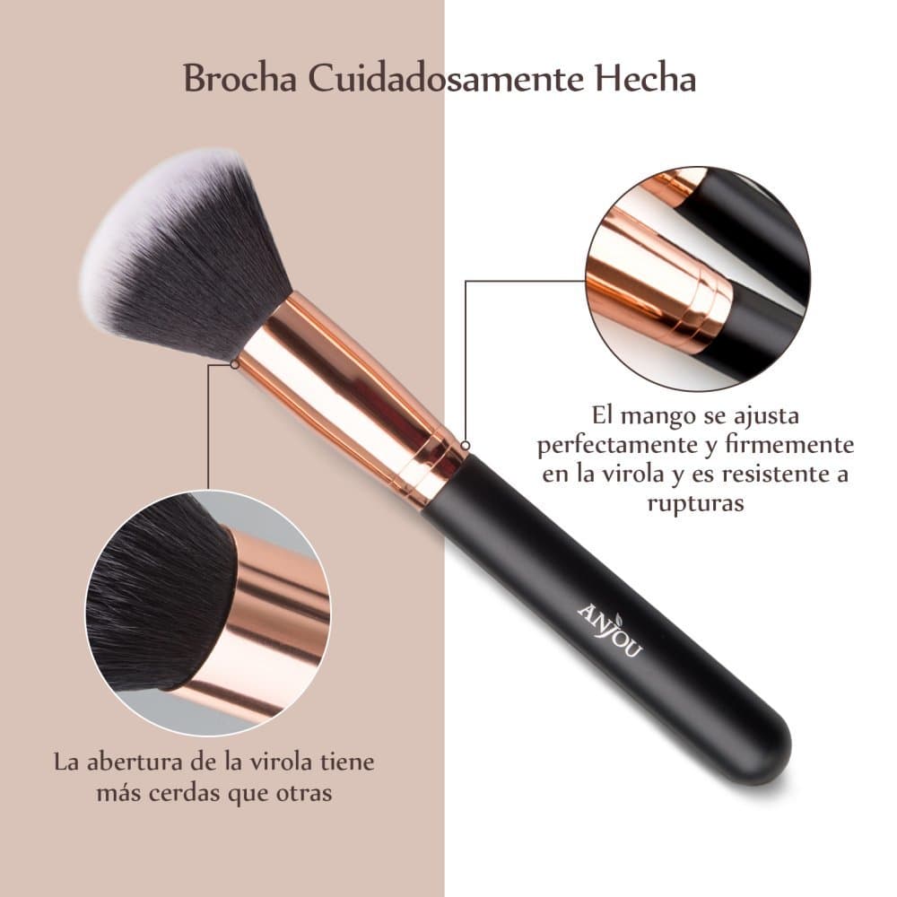 Belleza Brochas Maquillaje profesional 8 Piezas de Anjou