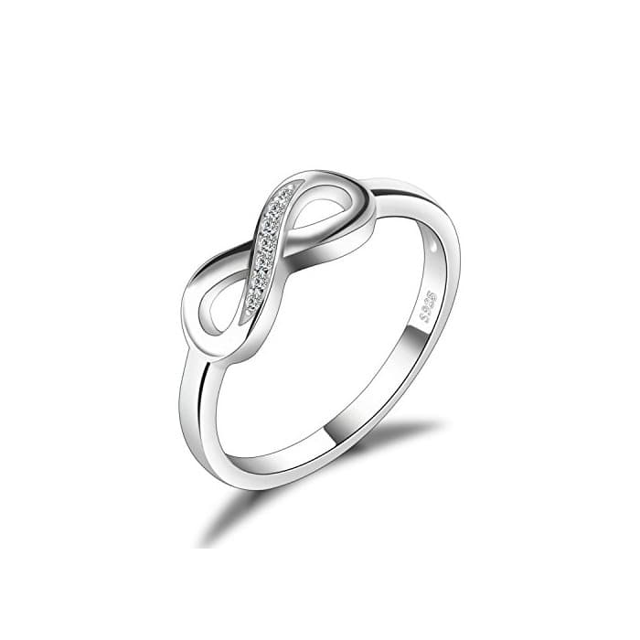 Moda JewelryPalace Anillo infinito Amor Eterno de Circonita Cúbica Aniversario Promesa de Plata