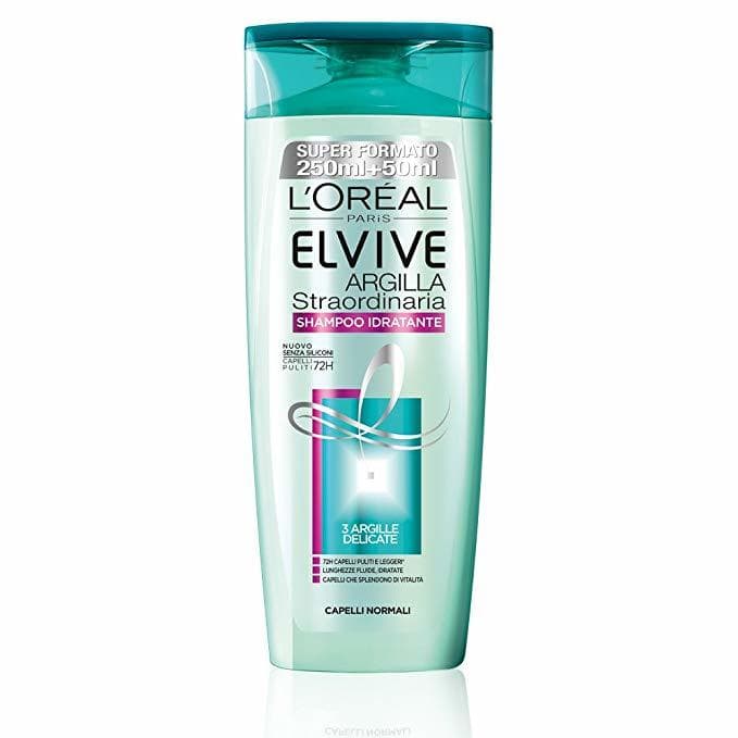 Beauty L 'Oréal Paris Elvive arcilla straordinaria Shampoo Hidratante para cabello normal, 3 paquetes