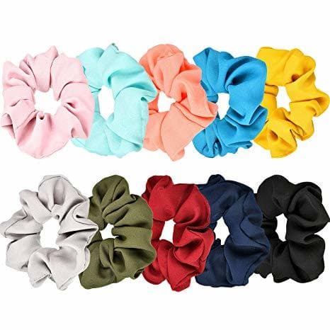 Beauty 10 Piezas de Scrunchies de Pelo Banda de Pelo de Flor de