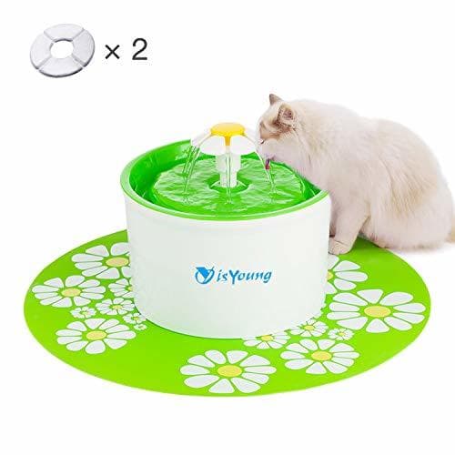 Product isYoung Fuente de Agua Gatos y Perros Dispensador de Agua Automático para