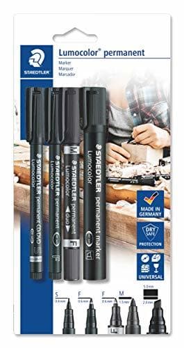 Producto Staedtler Lumocolor permanent 60 BK Juego de rotuladores permanentes con diferentes puntas