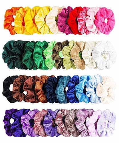 Elemento de la categoría hogar Vaycally 40 piezas de pelo Scrunchies velvet elástico bandas para el cabello