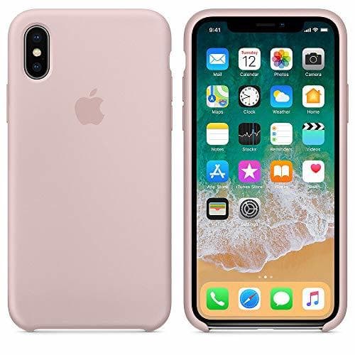 Electrónica Funda Silicona para iPhone X y XS Silicone Case, Textura Suave, Forro