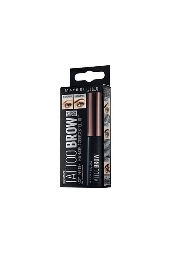 Belleza Maybelline Brow Tattoo Gel Tinte para Cejas Morenas, marrón oscuro