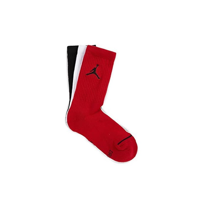 Fitness Nike Jumpman Crew 3Ppk Calcetines Línea Michael Jordan, Hombre, Negro