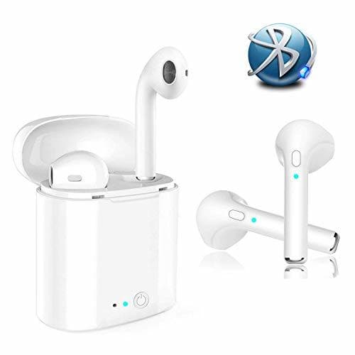 Electrónica I7S Auriculares Bluetooth compatibles, 2 Piezas, con Caja de Carga, Auriculares avanzados,