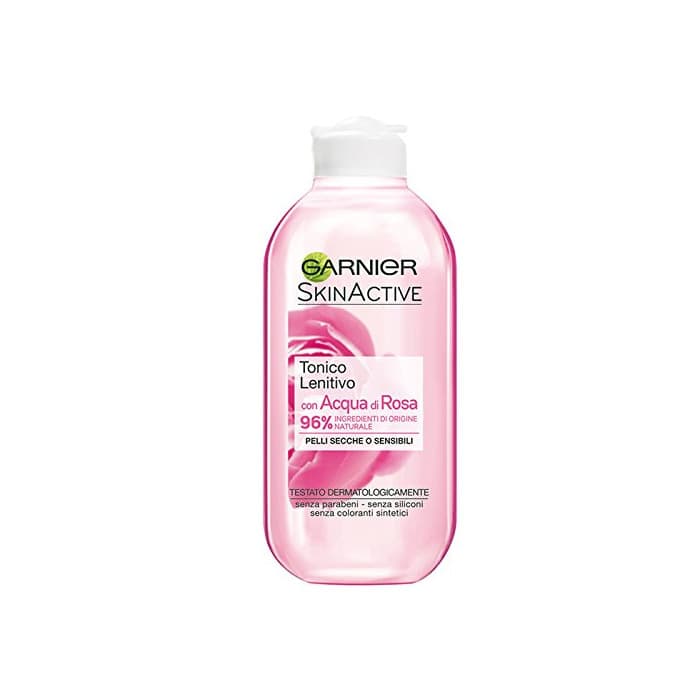 Belleza Garnier Skinactive tonico lenitivo con acqua di rosa