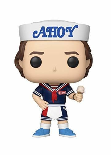 Game Funko- Pop Vinilo: Stranger Things: Steve w/Hat and Ice Cream Figura Coleccionable,