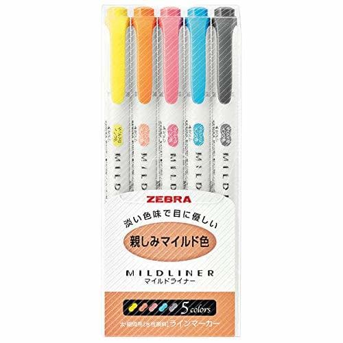 Producto Zebra Mildliner wkt7 - 5 C (5-color Set)/wkt7 - 5 C-RC (5-color Set)/wkt7 - 5 C-nc (5-color Set)/wkt7-n-5 C (5-color Set)