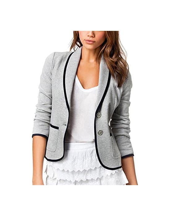 Fashion Mujeres De Marca Americanas Elegante Fiesta Chica 2 Botones Casual Blazers la