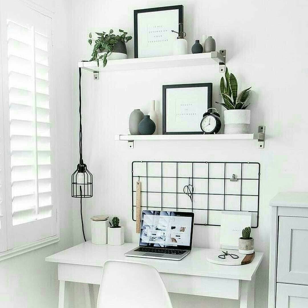 Moda Escritorio minimalista Aesthetic de color blanco ✍