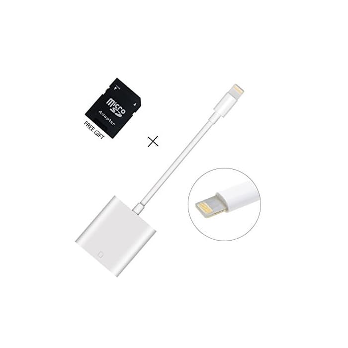 Electrónica Lector de Tarjeta de Cámara Visor para iPhone iPad, Lightning SD Adaptador