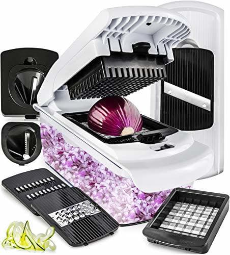 Belleza Fullstar Cortador de Verduras Multiusos Mandolina Rallador con 7 Cuchillas de Acero