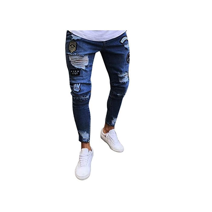 Fashion VPASS Pantalones Vaqueros para Hombre