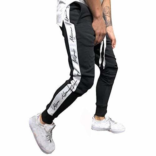 Fashion YanHoo Pantalones Deportivos de Hombres y Mujeres Mens Autumn Winter Joggers Patchwork