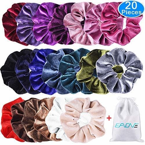 Belleza EAONE Diademas Niñas Scrunchies de Colores de Terciopelo Pelo Elásticas Gomas de