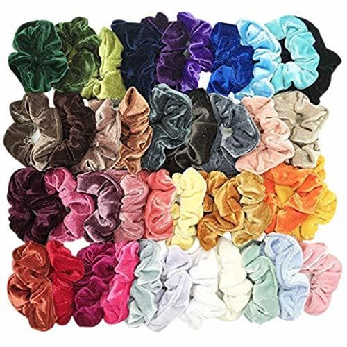 Moda Dorical 40pcs Goma de Pelo Lazo de Pelo Elástico Banda Multi Colores