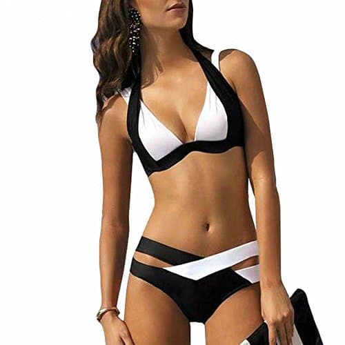 Moda Bikini Mujer Manadlian Costura De Color De Moda Bikini Conjunto De Ropa