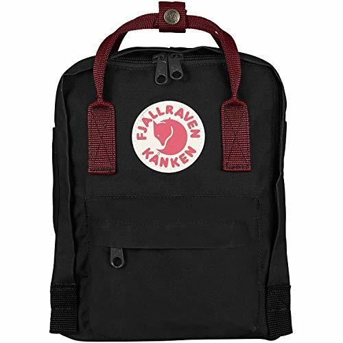 Fitness Fjällräven Kånken Mini Mochila de Senderismo Unisex Adulto, Negro/Rojo, 7 l