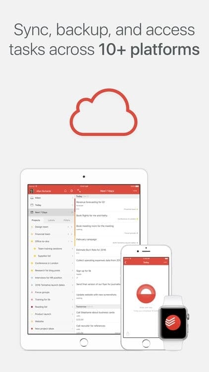 App Todoist: Todo List for Organizing Work and Errands